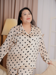 COBY Polkadot Printed Satin Pyjamas Sleepwear