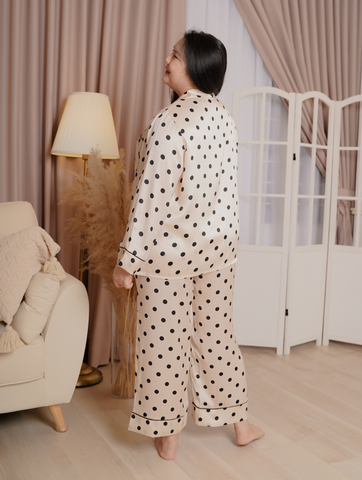 COBY Polkadot Printed Satin Pyjamas Sleepwear