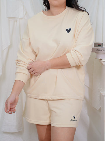 ROBYN Lounge Wear Co-Ord Set Long Sleeve Hoodie With Shorts