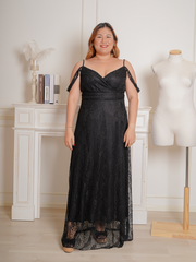 LUCILLE Cold Shoulder Maxi Evening Dinner Dress For Tall Girl