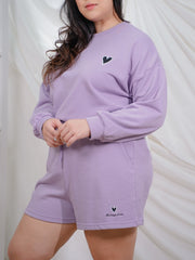 ROBYN Lounge Wear Co-Ord Set Long Sleeve Hoodie With Shorts