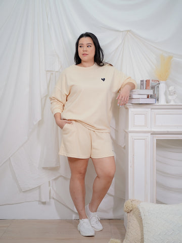 ROBYN Lounge Wear Co-Ord Set Long Sleeve Hoodie With Shorts