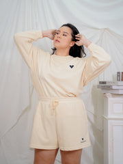ROBYN Lounge Wear Co-Ord Set Long Sleeve Hoodie With Shorts