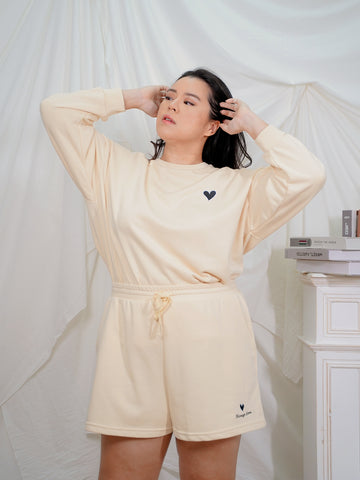 ROBYN Lounge Wear Co-Ord Set Long Sleeve Hoodie With Shorts